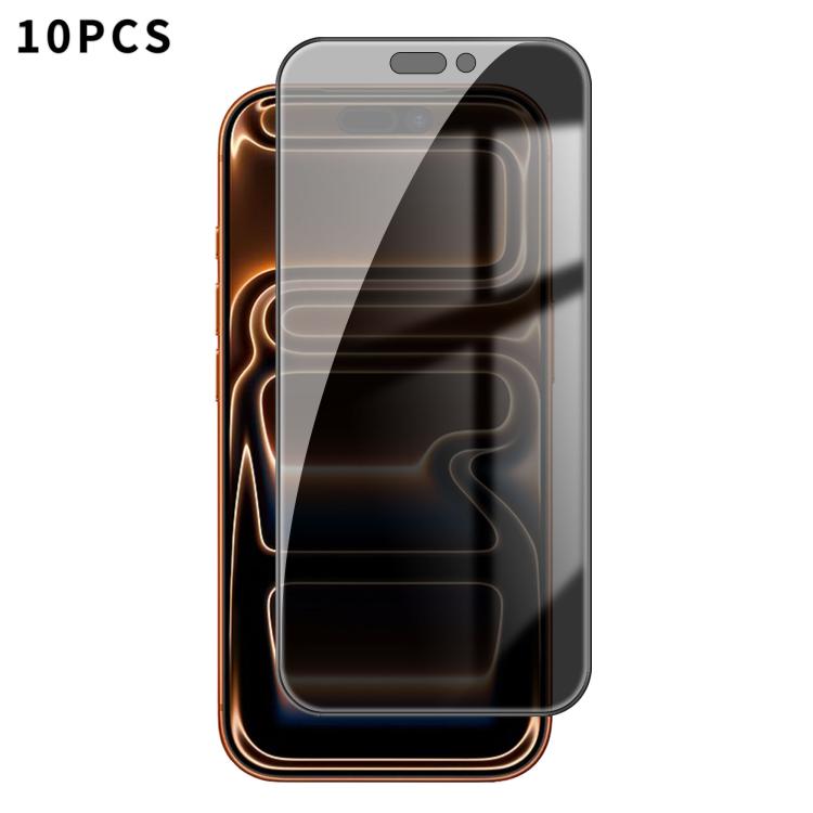 10 láminas de vidrio templado Kalebol de alta calidad, impresas en aluminio, con borde negro y cobertura total para privacidad., For iPhone 17e / 16e, For iPhone 17 Pro Max, For iPhone 17 Pro, For iPhone 17, For iPhone Air, For iPhone 16 Pro Max       ...