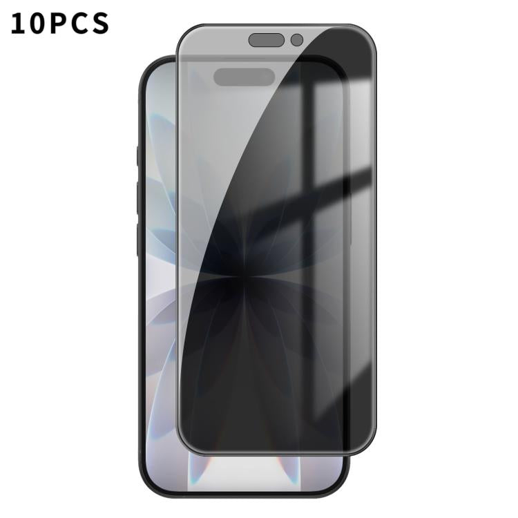 10 láminas de vidrio templado Kalebol de alta calidad, impresas en aluminio, con borde negro y cobertura total para privacidad., For iPhone 17e / 16e, For iPhone 17 Pro Max, For iPhone 17 Pro, For iPhone 17, For iPhone Air, For iPhone 16 Pro Max       ...