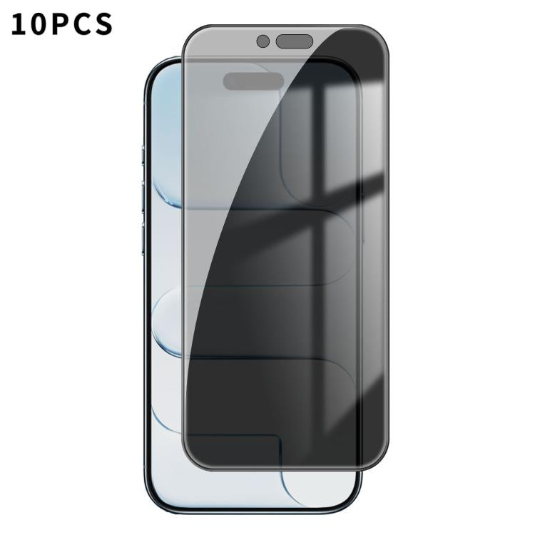 10 láminas de vidrio templado Kalebol de alta calidad, impresas en aluminio, con borde negro y cobertura total para privacidad., For iPhone 17e / 16e, For iPhone 17 Pro Max, For iPhone 17 Pro, For iPhone 17, For iPhone Air, For iPhone 16 Pro Max       ...