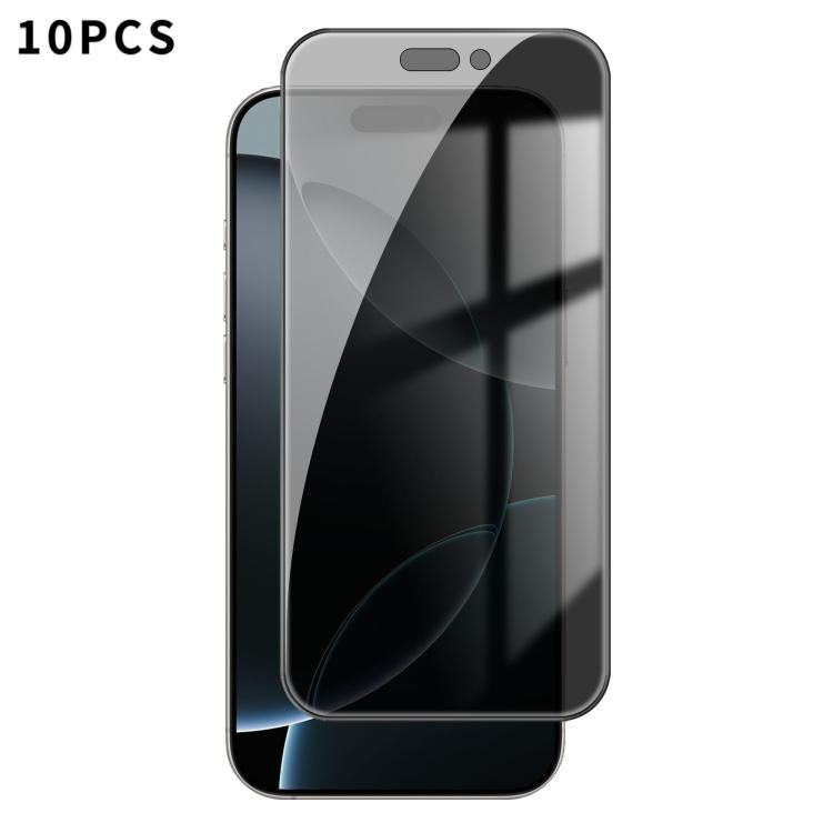 10 láminas de vidrio templado Kalebol de alta calidad, impresas en aluminio, con borde negro y cobertura total para privacidad., For iPhone 17e / 16e, For iPhone 17 Pro Max, For iPhone 17 Pro, For iPhone 17, For iPhone Air, For iPhone 16 Pro Max       ...
