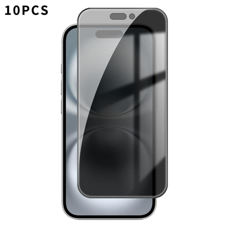 10 láminas de vidrio templado Kalebol de alta calidad, impresas en aluminio, con borde negro y cobertura total para privacidad., For iPhone 17e / 16e, For iPhone 17 Pro Max, For iPhone 17 Pro, For iPhone 17, For iPhone Air, For iPhone 16 Pro Max       ...