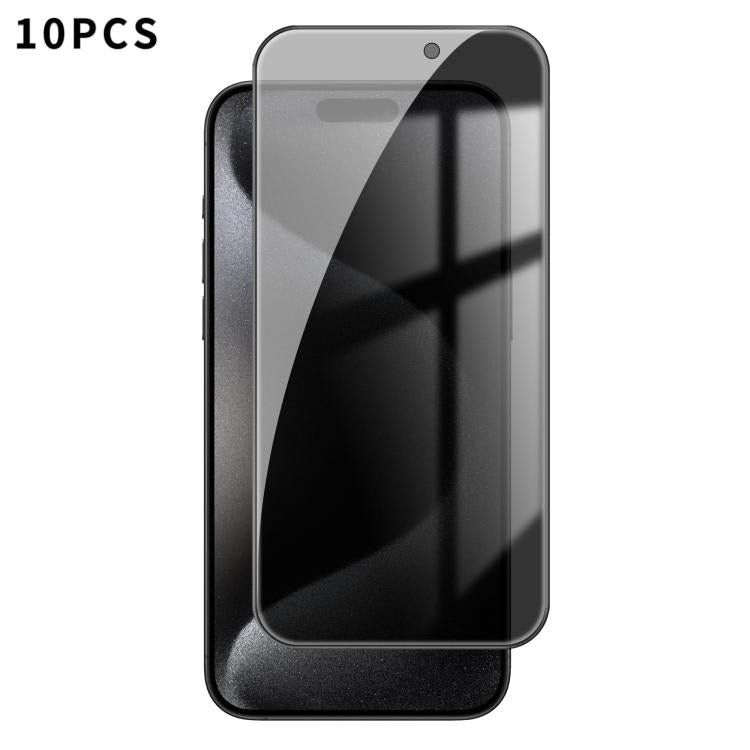10 láminas de vidrio templado Kalebol de alta calidad, impresas en aluminio, con borde negro y cobertura total para privacidad., For iPhone 17e / 16e, For iPhone 17 Pro Max, For iPhone 17 Pro, For iPhone 17, For iPhone Air, For iPhone 16 Pro Max       ...