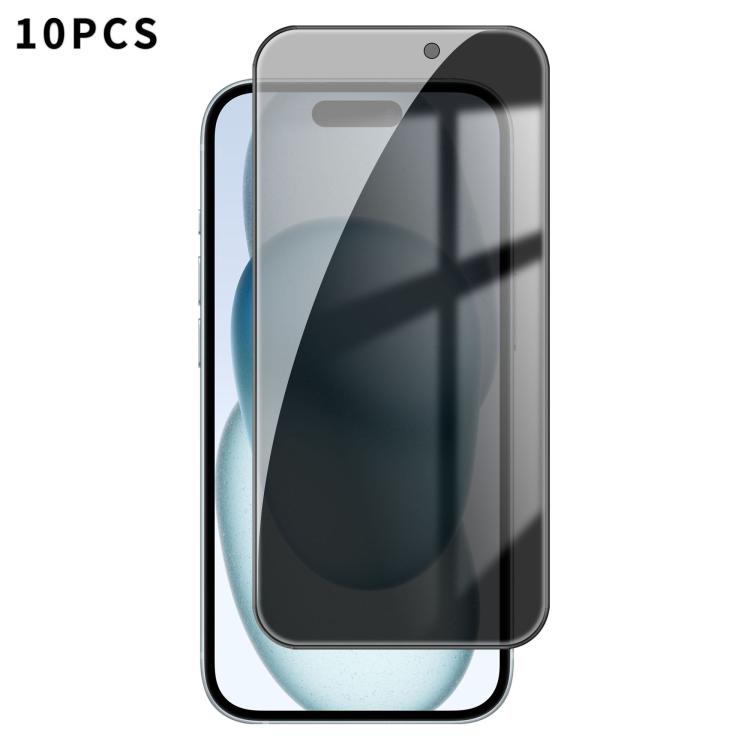 10 láminas de vidrio templado Kalebol de alta calidad, impresas en aluminio, con borde negro y cobertura total para privacidad., For iPhone 17e / 16e, For iPhone 17 Pro Max, For iPhone 17 Pro, For iPhone 17, For iPhone Air, For iPhone 16 Pro Max       ...
