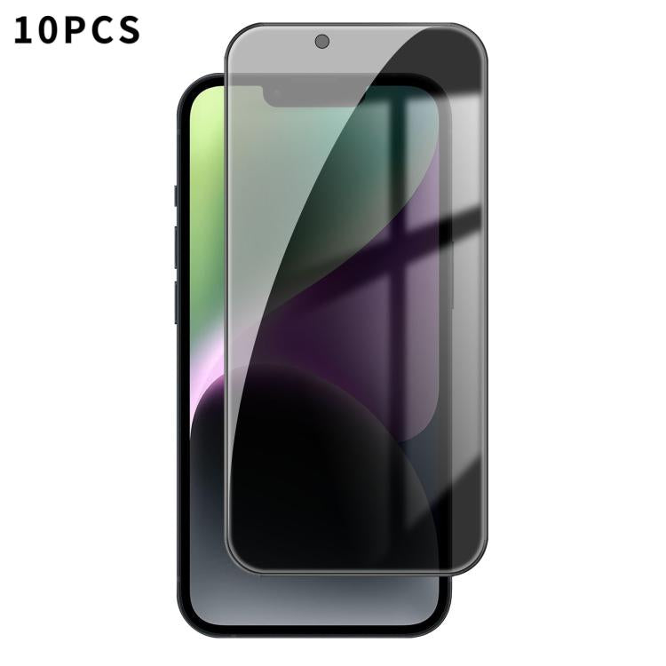 10 láminas de vidrio templado Kalebol de alta calidad, impresas en aluminio, con borde negro y cobertura total para privacidad., For iPhone 17e / 16e, For iPhone 17 Pro Max, For iPhone 17 Pro, For iPhone 17, For iPhone Air, For iPhone 16 Pro Max       ...