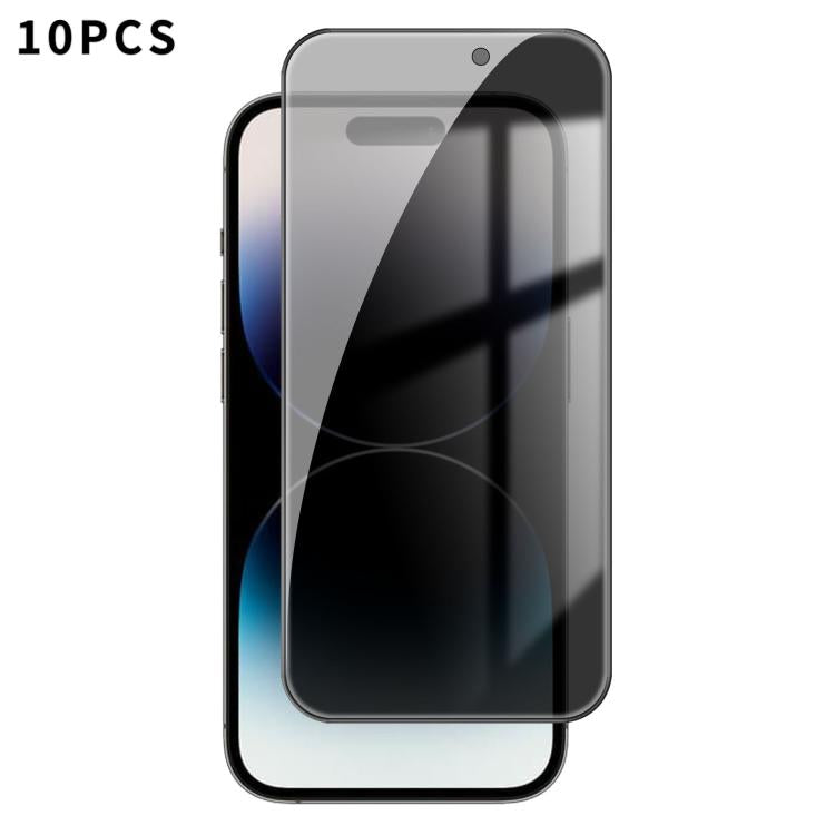 10 láminas de vidrio templado Kalebol de alta calidad, impresas en aluminio, con borde negro y cobertura total para privacidad., For iPhone 17e / 16e, For iPhone 17 Pro Max, For iPhone 17 Pro, For iPhone 17, For iPhone Air, For iPhone 16 Pro Max       ...