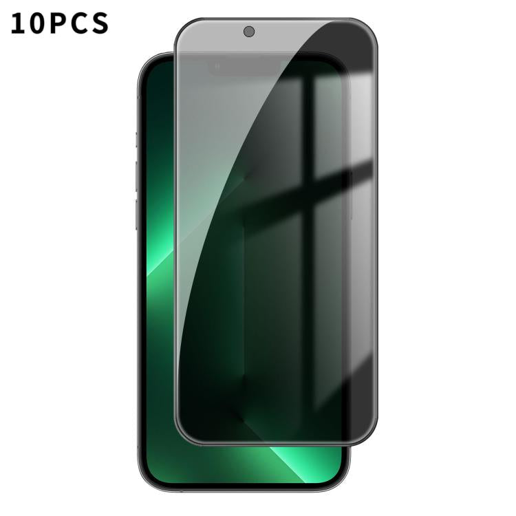 10 láminas de vidrio templado Kalebol de alta calidad, impresas en aluminio, con borde negro y cobertura total para privacidad., For iPhone 17e / 16e, For iPhone 17 Pro Max, For iPhone 17 Pro, For iPhone 17, For iPhone Air, For iPhone 16 Pro Max       ...