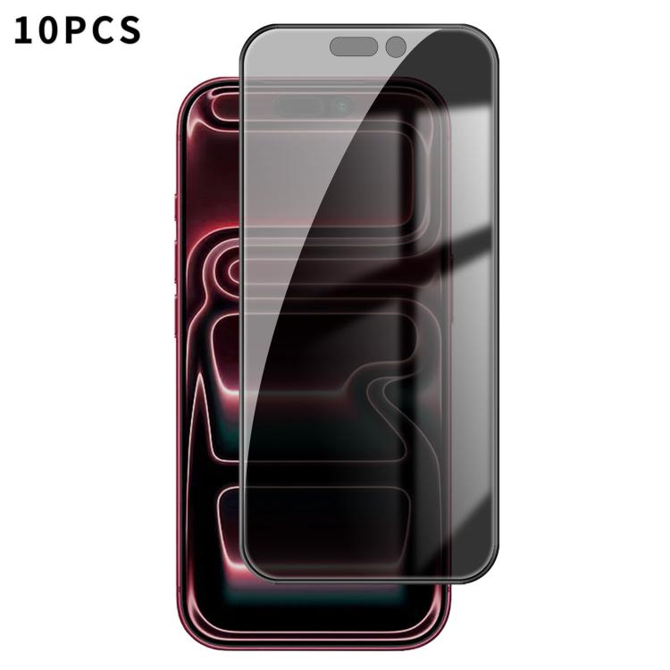 10 láminas de vidrio templado Kalebol de alta calidad, impresas en aluminio, con borde negro y cobertura total para privacidad., For iPhone 17e / 16e, For iPhone 17 Pro Max, For iPhone 17 Pro, For iPhone 17, For iPhone Air, For iPhone 16 Pro Max       ...