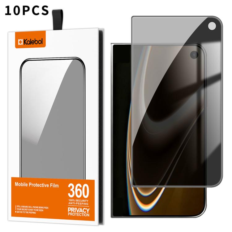 10 láminas de vidrio templado Kalebol de alta calidad, impresas en aluminio, con borde negro y cobertura total para privacidad., For iPhone 17e / 16e, For iPhone 17 Pro Max, For iPhone 17 Pro, For iPhone 17, For iPhone Air, For iPhone 16 Pro Max       ...