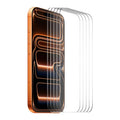 5 láminas de vidrio templado ENKAY de aluminio-silicio, gruesas, sin borde blanco, con borde arqueado grande 9H., For iPhone 17 Pro Max, For iPhone 17 Pro, For iPhone 17, For iPhone Air