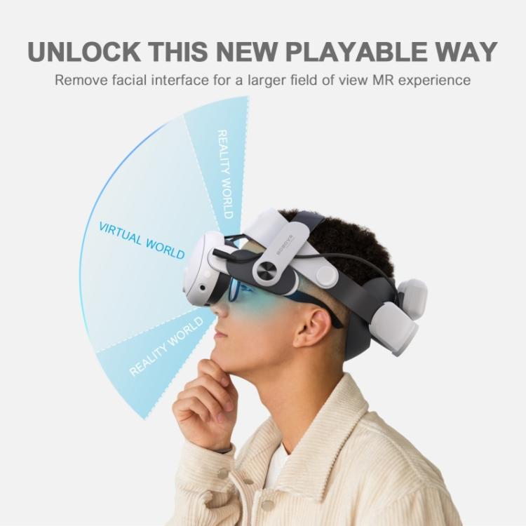 BOBOVR M3 Pro para Meta Quest 3S / 3 VR, correa para la cabeza con batería de 5200 mAh., M3 Pro