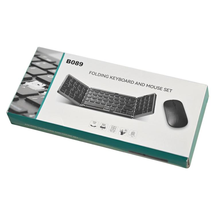 Conjunto de teclado y ratón inalámbricos plegables B089, B089