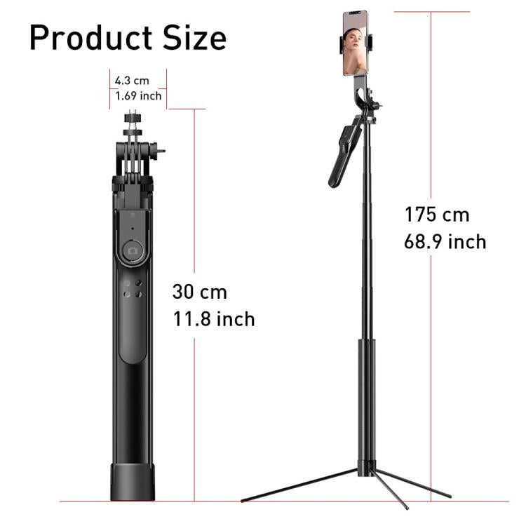 Soporte para selfies con control remoto para smartphone K31, trípode de aleación de aluminio para fotografía y transmisión en vivo., K31