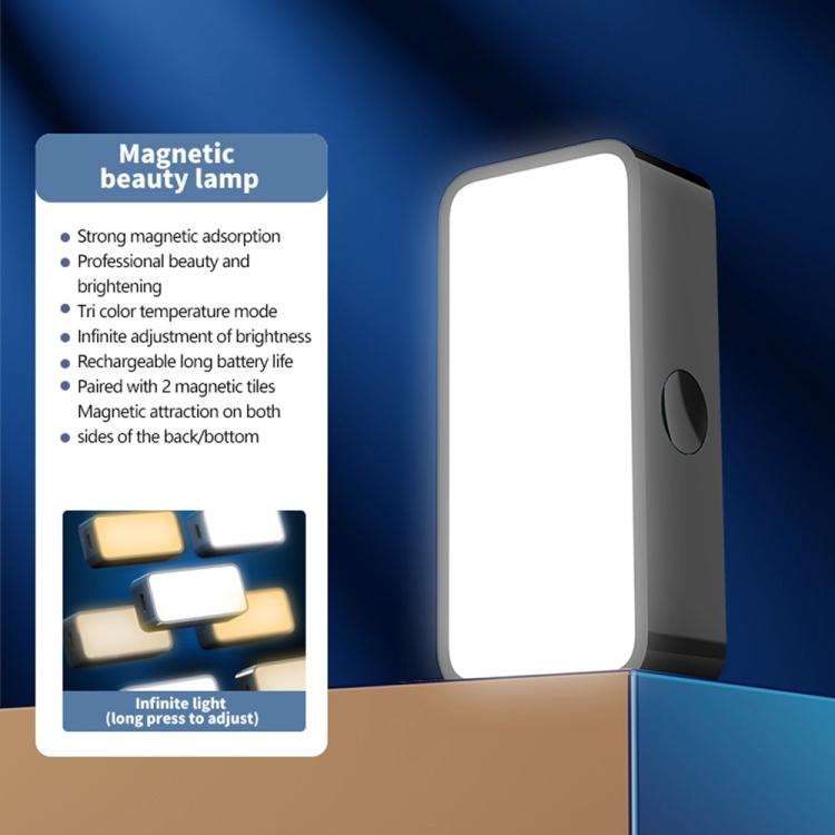 Luz LED portátil mini magnética de bolsillo para fotografía y transmisión de video con teléfono A8