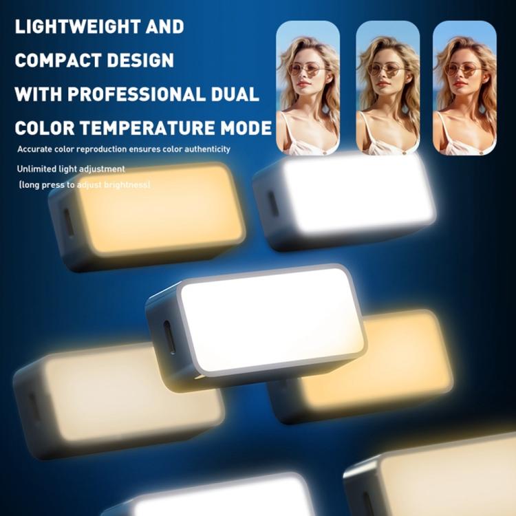 Luz LED portátil mini magnética de bolsillo para fotografía y transmisión de video con teléfono A8