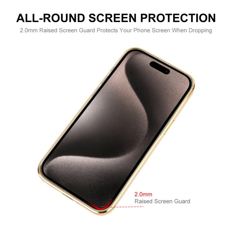 Funda para teléfono ENKAY Hat-Prince MagSafe de TPU transparente con revestimiento electrochapado y resistente a los golpes, For iPhone 16 Plus, For iPhone 16