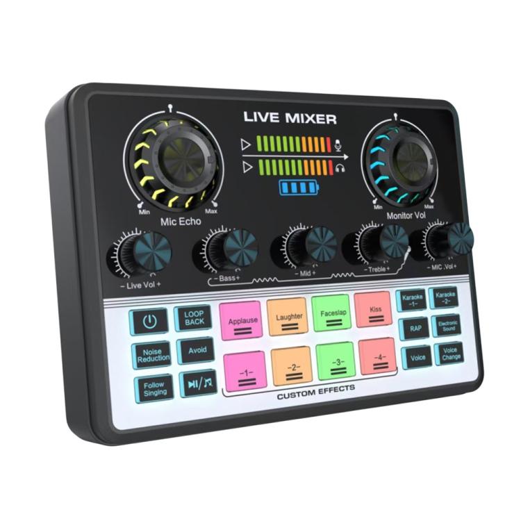 Tarjeta de sonido para transmisión en vivo con reducción de ruido y chip DSP dual V9, V9