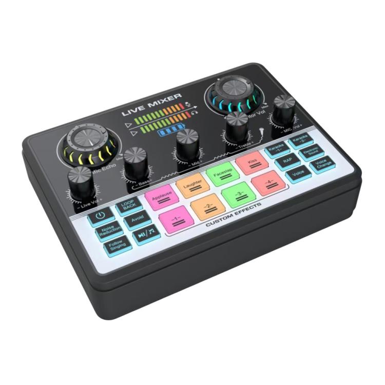 Tarjeta de sonido para transmisión en vivo con reducción de ruido y chip DSP dual V9, V9