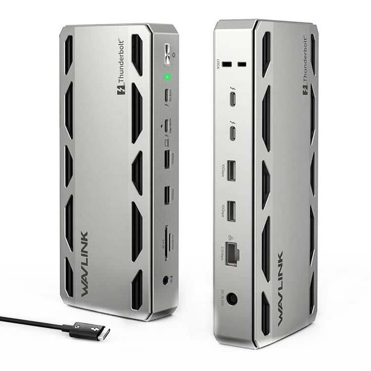 Estación de acoplamiento WAVLINK UTD58 12 en 1, 120 Gbps, 140 W, Thunderbolt 5, US Plug, EU Plug, UK Plug, AU Plug