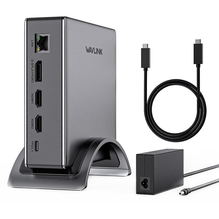 Adaptador WAVLINK UMD27PRO 8K 30Hz / 4K 144Hz 140W PD HUB, US Plug, EU Plug, UK Plug, AU Plug