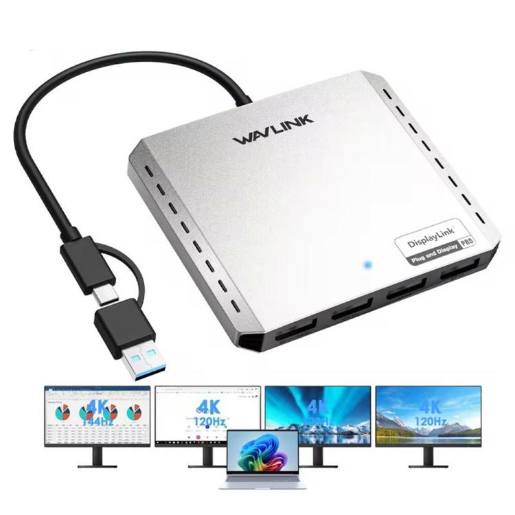 Adaptador convertidor de pantalla 4K WAVLINK UG7501H de 85 W con carga ascendente y convertidor HD., UG7501H