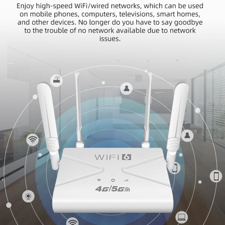 Router WiFi 4G LTE CPE907-E Edición Euroasiática, velocidad de descarga de 150 Mbps, 4 antenas, ranura para tarjeta SIM., US Plug, EU Plug