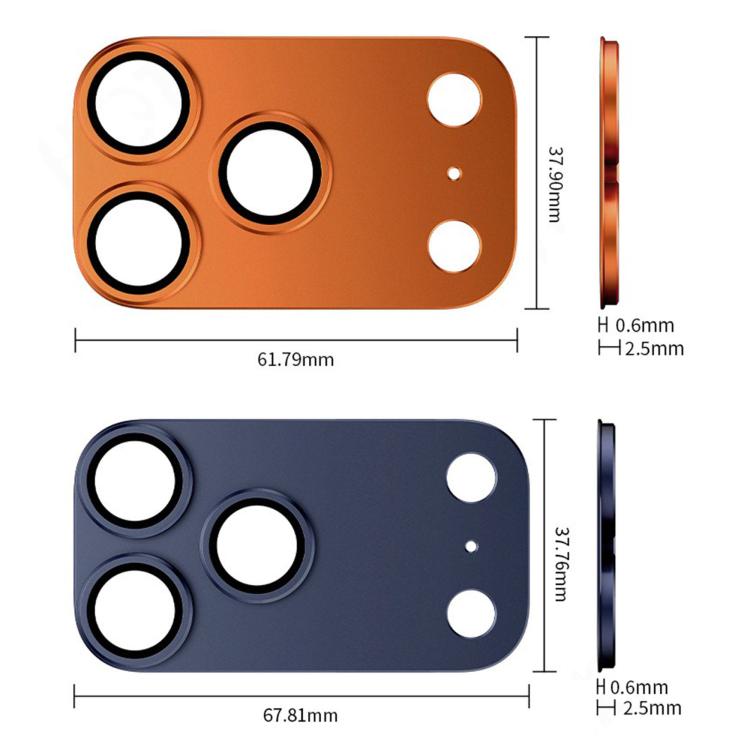 Protector de anillo de lente metálico de cobertura total Kalebol Armor, For iPhone 17 Pro Max, For iPhone 17 Pro