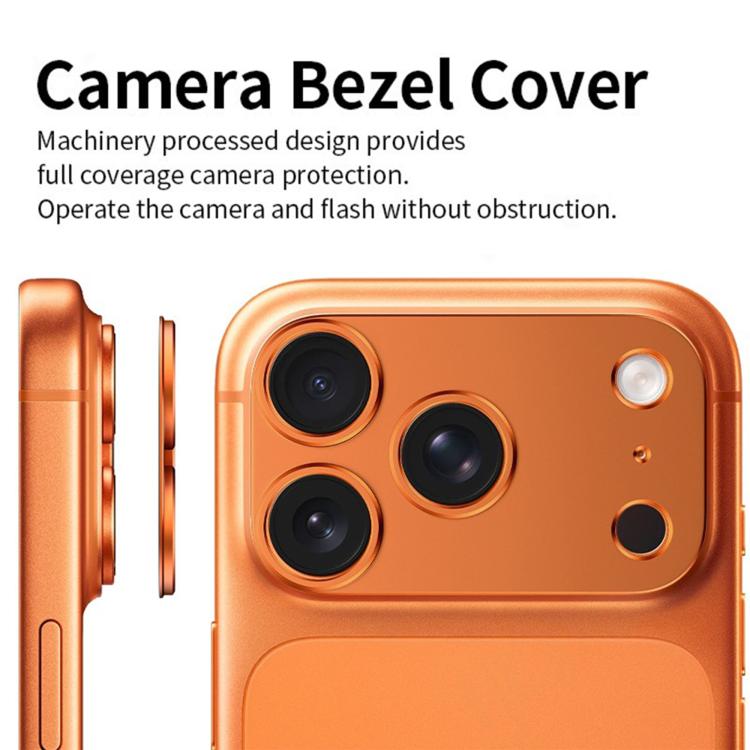 Anillo protector de lente hueco convexo de metal Kalebol, For iPhone 17 Pro Max, For iPhone 17 Pro