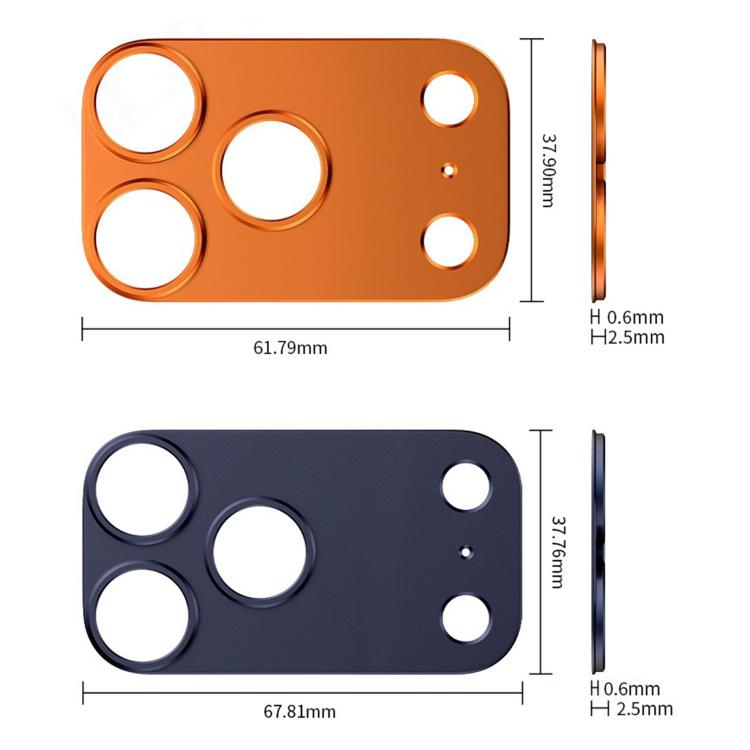 Anillo protector de lente hueco convexo de metal Kalebol, For iPhone 17 Pro Max, For iPhone 17 Pro