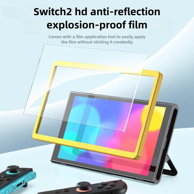 Juego de 2 protectores de pantalla de vidrio templado para consola de videojuegos + marco de alineación., For Nintendo Switch 2
