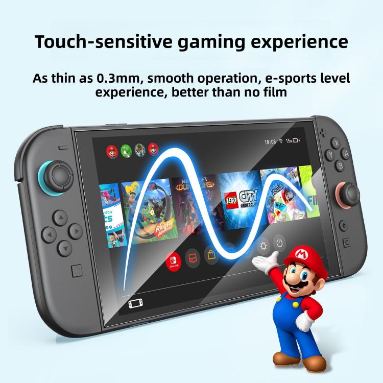 Juego de 2 protectores de pantalla de vidrio templado para consola de videojuegos + marco de alineación., For Nintendo Switch 2