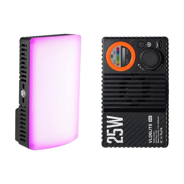 Luz de relleno RGB de alta potencia VLOGLITE K25RGB para fotografía y vídeo de cámara, 25 W., K25RGB