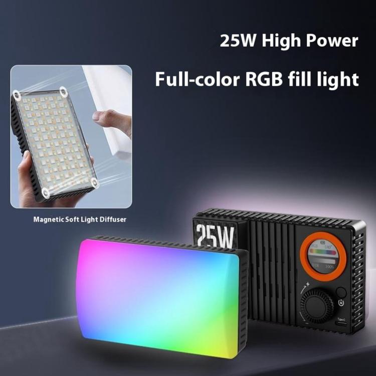 Luz de relleno RGB de alta potencia VLOGLITE K25RGB para fotografía y vídeo de cámara, 25 W., K25RGB