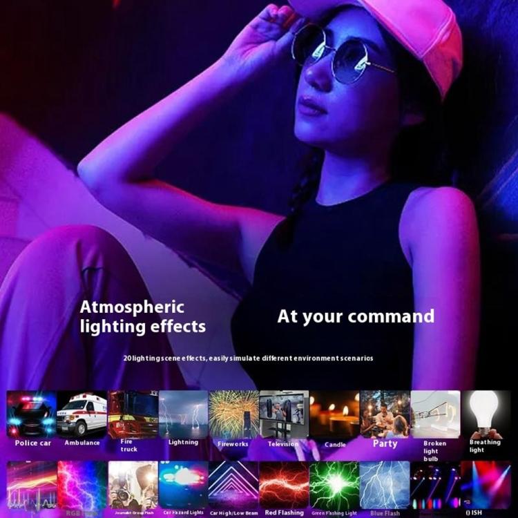 Luz de relleno RGB de alta potencia VLOGLITE K25RGB para fotografía y vídeo de cámara, 25 W., K25RGB