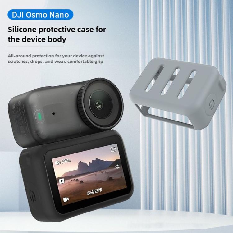 Funda protectora de silicona para el cuerpo de la cámara deportiva, For DJI Osmo Nano