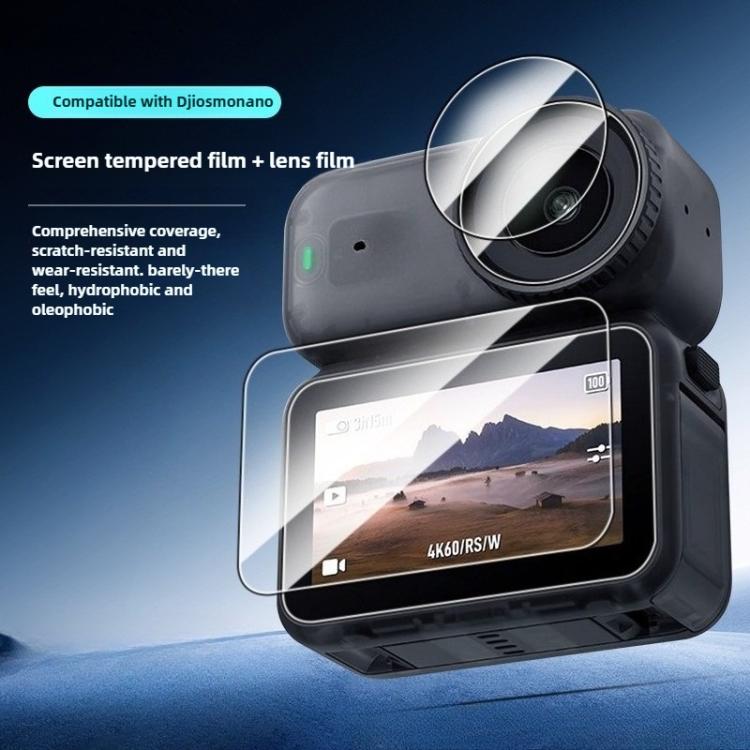 Protector de pantalla templado HD con película para lente, For DJI Osmo Nano