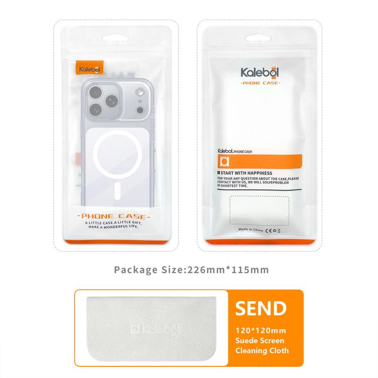 Funda para teléfono Kalebol transparente magnética MagSafe con tacto de piel, For iPhone 17 Pro Max, For iPhone 17 Pro, For iPhone 17, For iPhone Air
