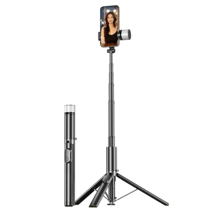 Trípode para selfies portátil con luz de belleza RGB P27-D de 1,9 m, extensible y con mecanismo automático desplegable., P27-D
