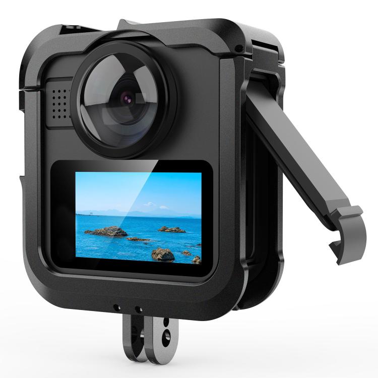 Estructura protectora de aleación de aluminio para cámara con doble zapata fría., For GoPro MAX2 Aluminum Alloy Cage