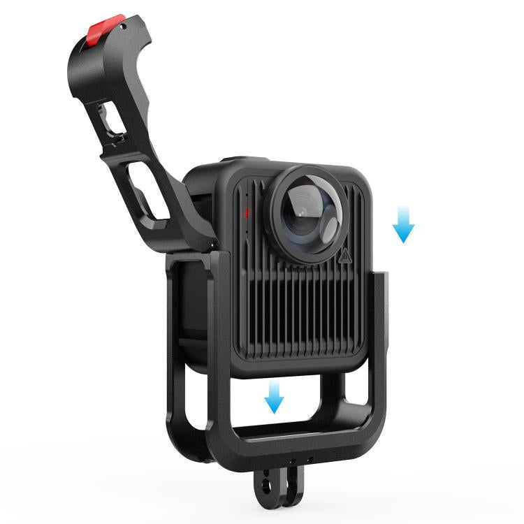 Estructura protectora de aleación de aluminio para cámara con doble zapata fría., For GoPro MAX2 Aluminum Alloy Cage