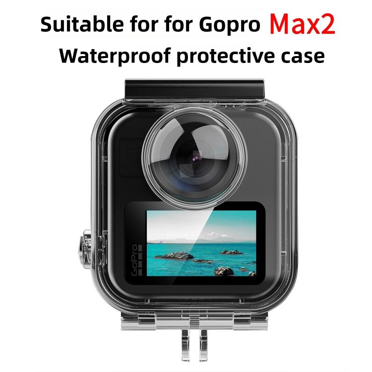 Cubierta impermeable sumergible de 60 m, For GoPro MAX2 Waterproof Housing Cover