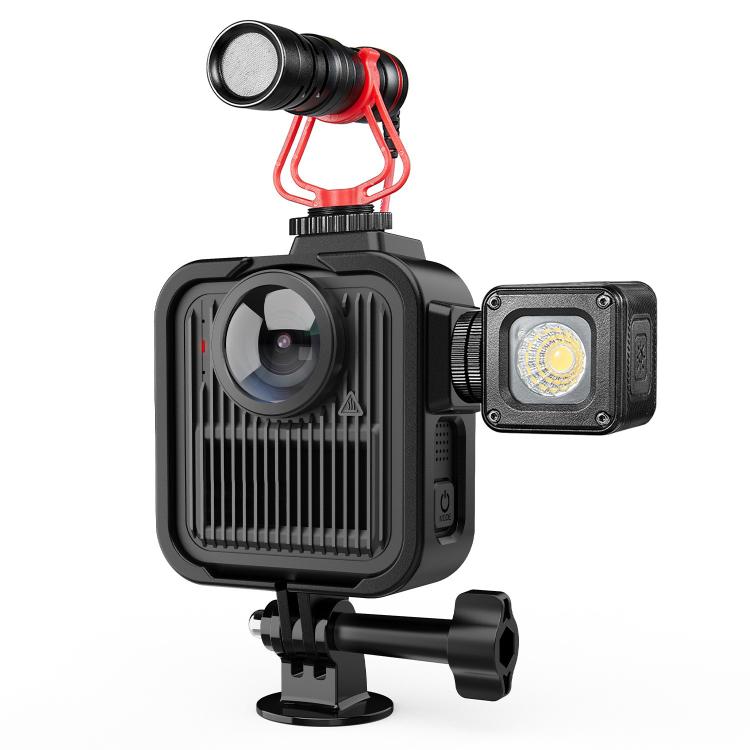 Jaula de estructura de plástico con tapa lateral para la batería., For GoPro MAX2 Plastic Frame