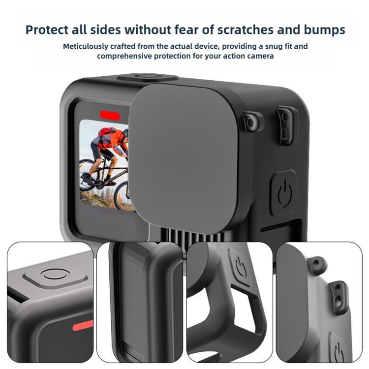 Funda protectora de silicona con correa para la muñeca, tapa para la lente y tapa para la interfaz lateral., For GoPro HERO13 Black