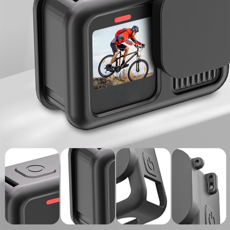 Funda protectora de silicona con correa para la muñeca, tapa para la lente y tapa para la interfaz lateral., For GoPro HERO13 Black