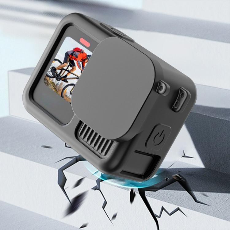 Funda protectora de silicona con correa para la muñeca, tapa para la lente y tapa para la interfaz lateral., For GoPro HERO13 Black