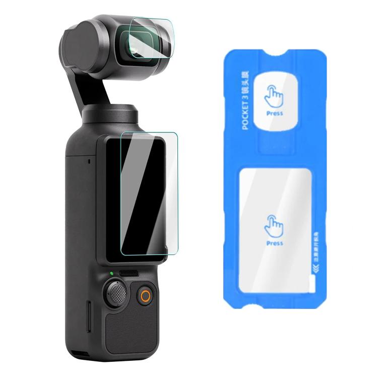 Protector de pantalla de cristal templado HD AR de fácil instalación, For DJI Pocket 3 Lens Film Screen Protector