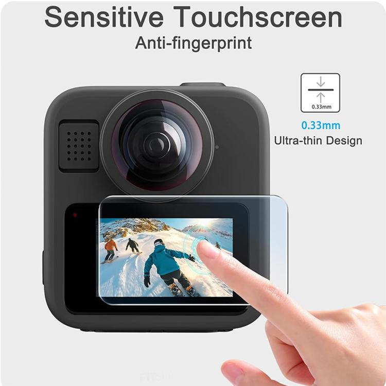 Protector de pantalla de vidrio templado HD, For GoPro MAX2 Screen Protective Film