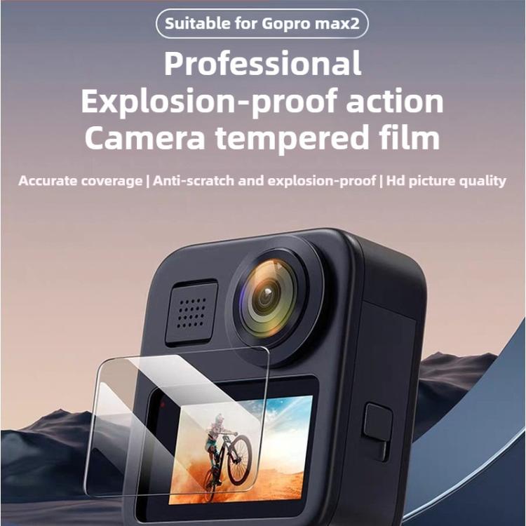 Protector de pantalla de vidrio templado HD, For GoPro MAX2 Screen Protective Film