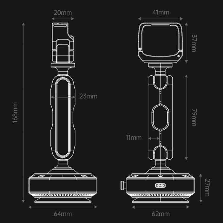 Soporte de expansión con ventosa de aleación de aluminio DJ3 para cámara de acción, soporte para grabación en coche para DJI Osmo Pocket 3, DJ3