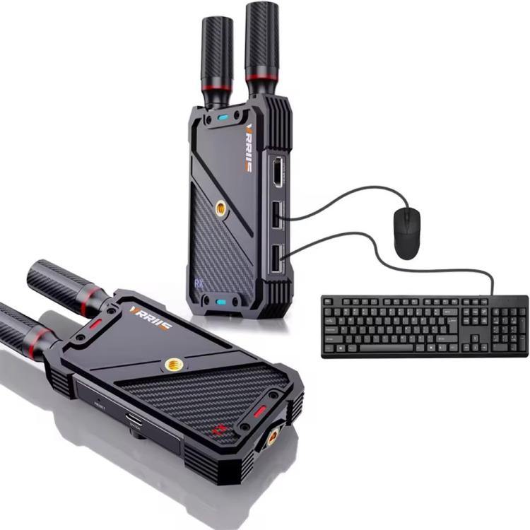 VRRIIS 082K Soporte para teclado y ratón USB Extensor KVM inalámbrico HD de 400 m Transmisor y receptor de vídeo, US Plug, EU Plug, UK Plug, AU Plug