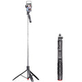 Palo selfie extensible de acero inoxidable L15TT, trípode desplegable automático, soporte de suelo antivibración., L15TT